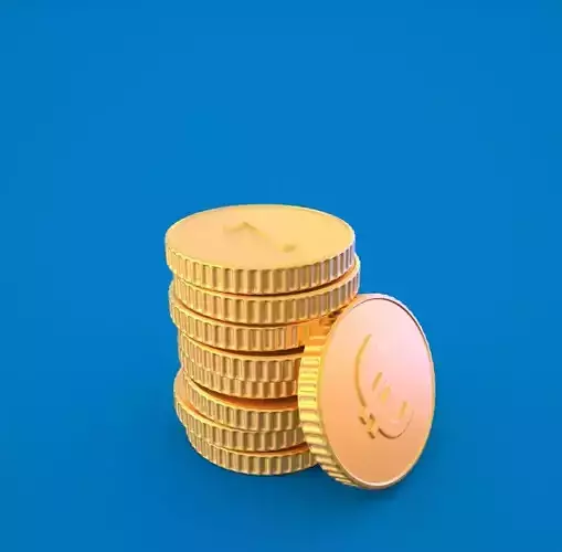 Coin euro both subd mesh and uv with textures Low-poly 3D model
