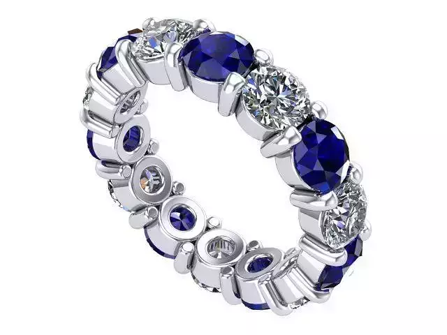 Sapphire and diamond band 