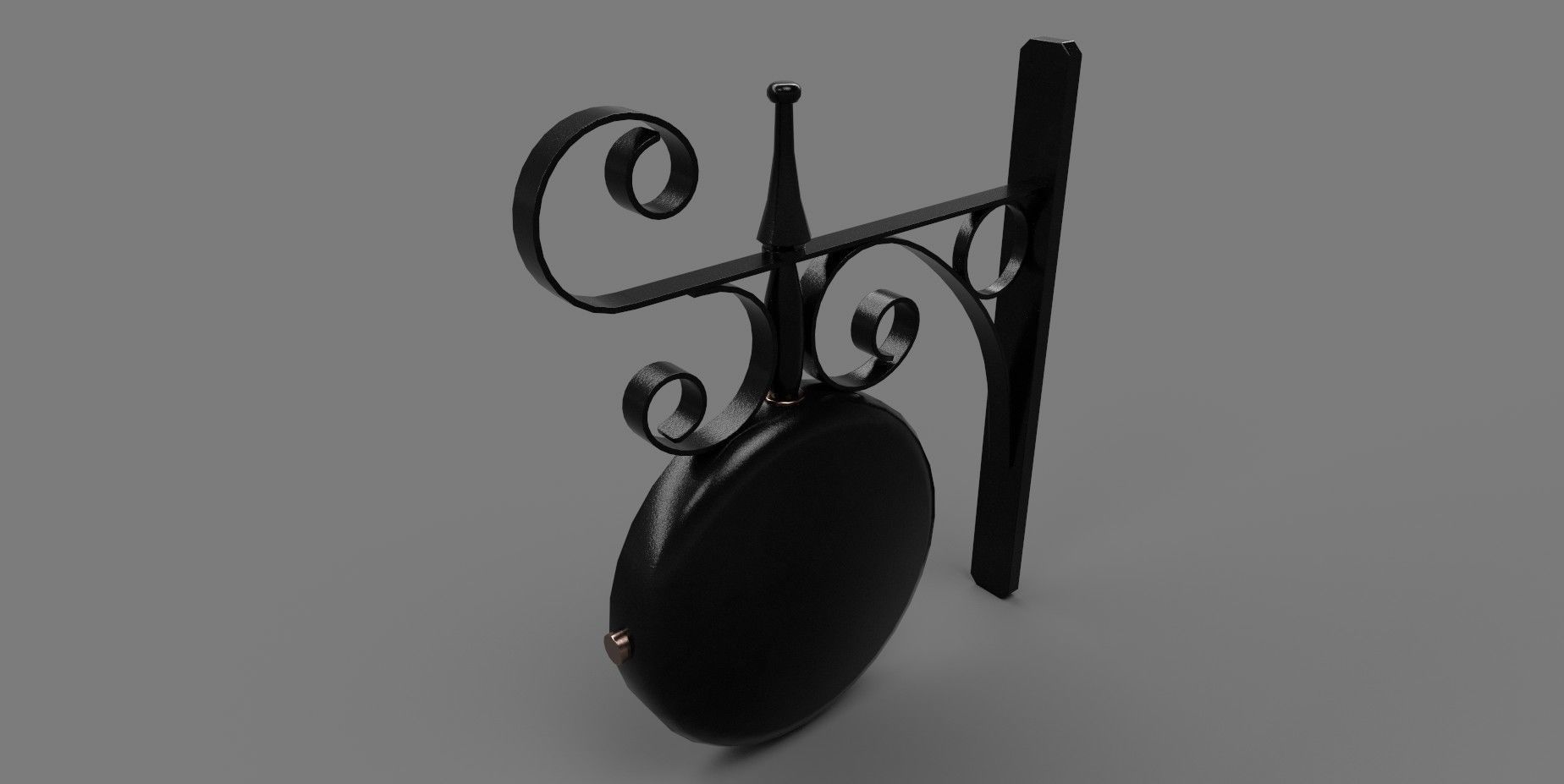 Clock Wall Station Low-poly 3D model_3