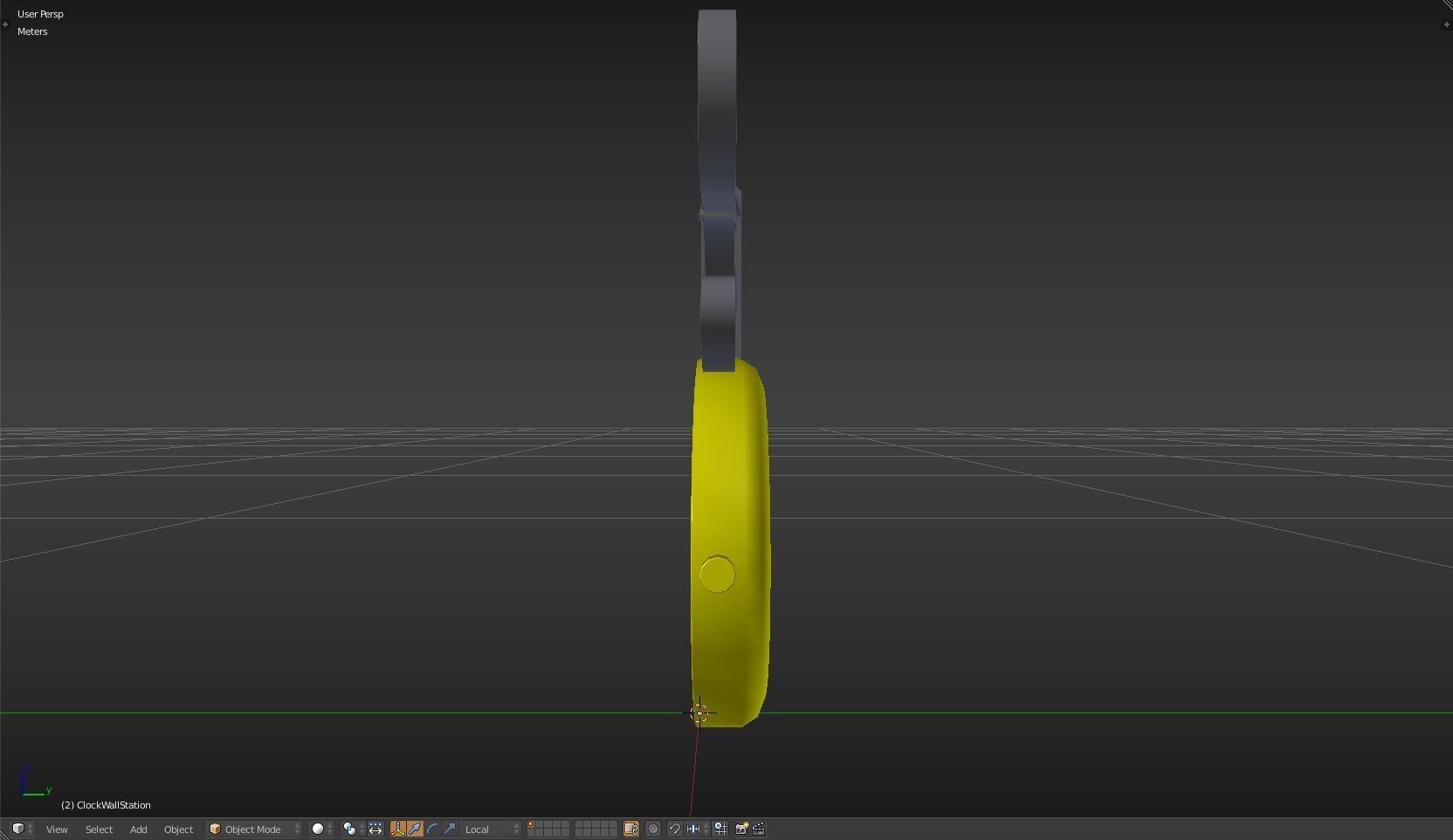 Clock Wall Station Low-poly 3D model_16