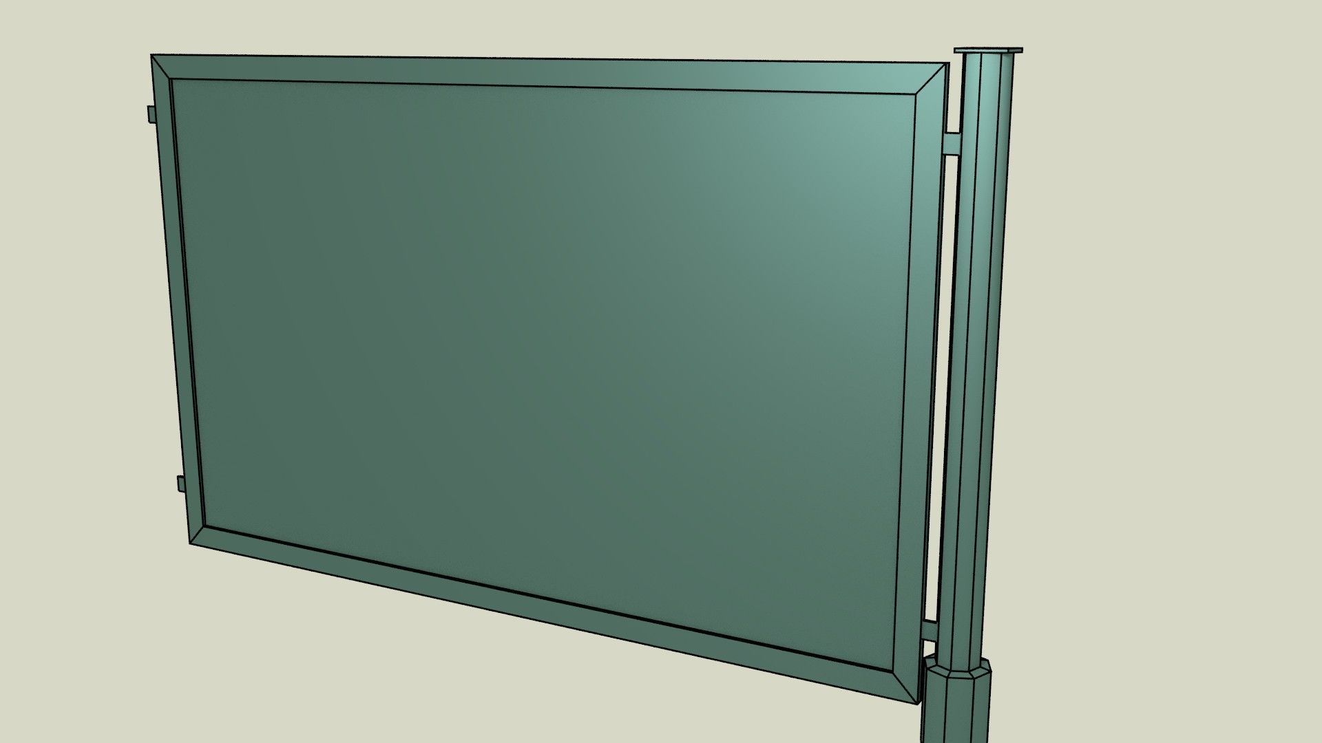 Chain Link Fence Low-poly 3D model_4