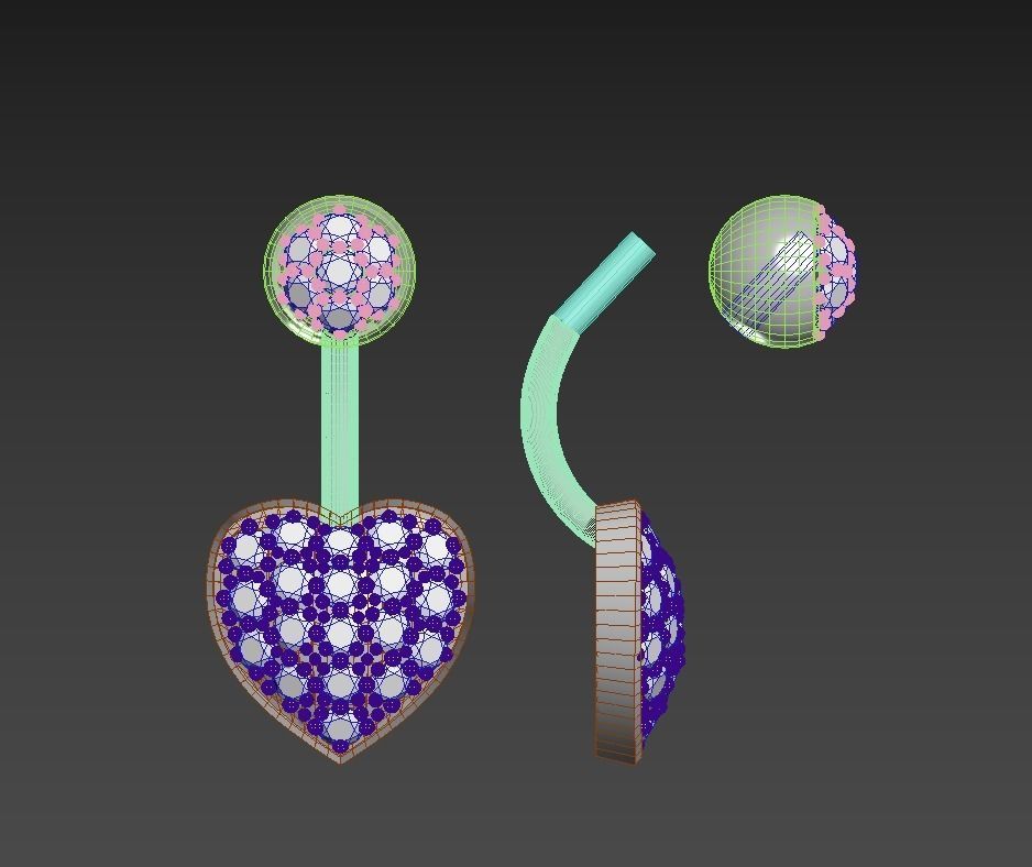 101004 PR heart piercing 3D print model_2