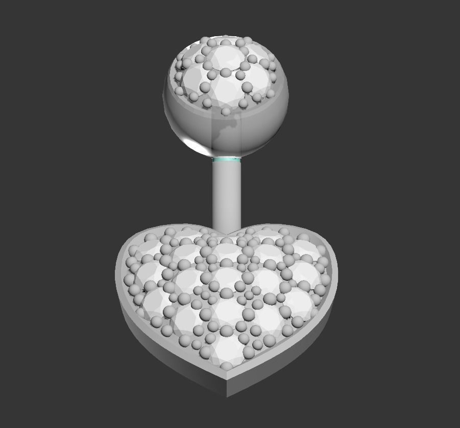 101004 PR heart piercing 3D print model_9