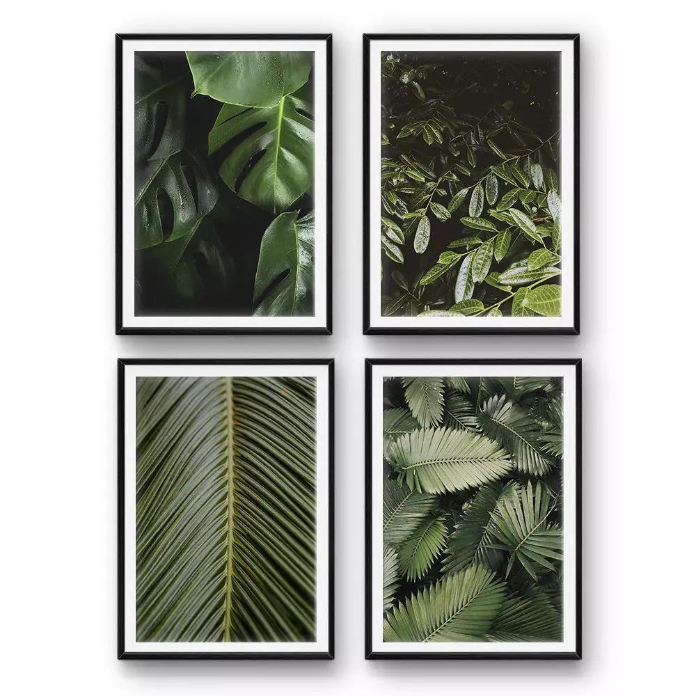 Tropical leaves set 2 3D model