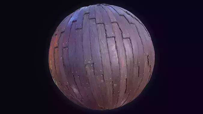 Stylized Wood planks PBR seamless texture Texture