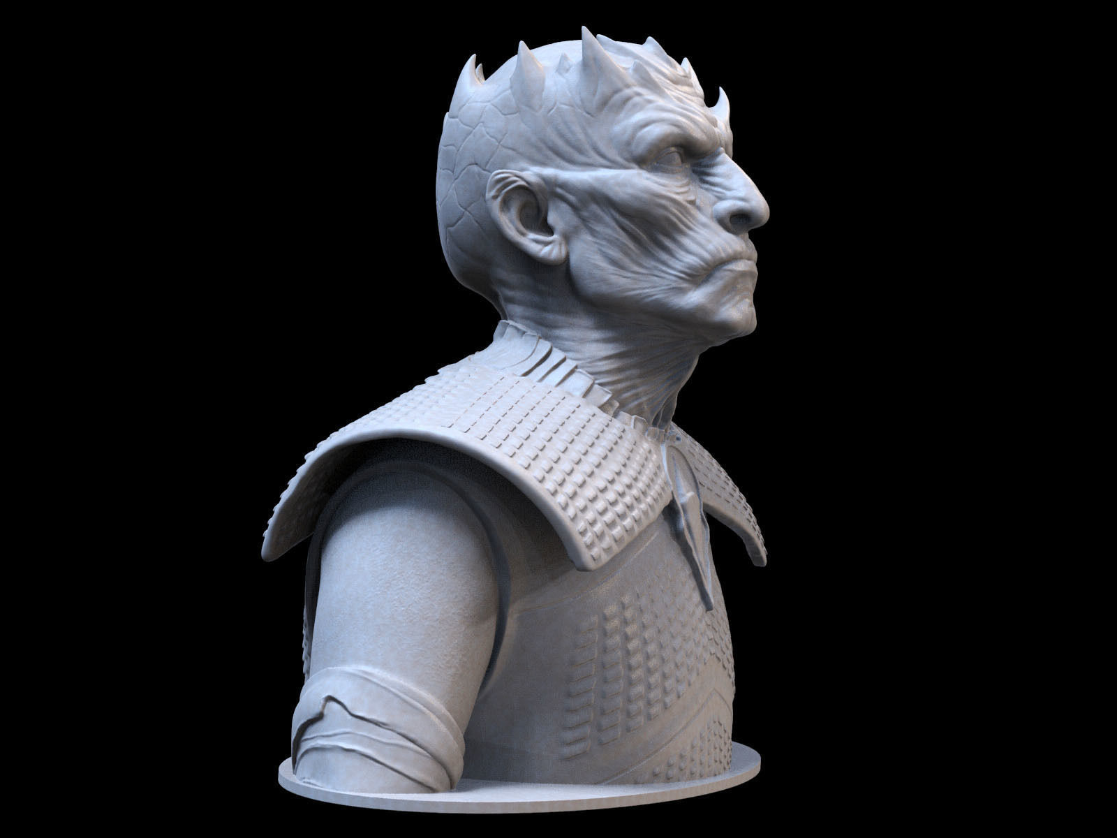 Night King Bust v3 - Game of Thrones 3D print model_6