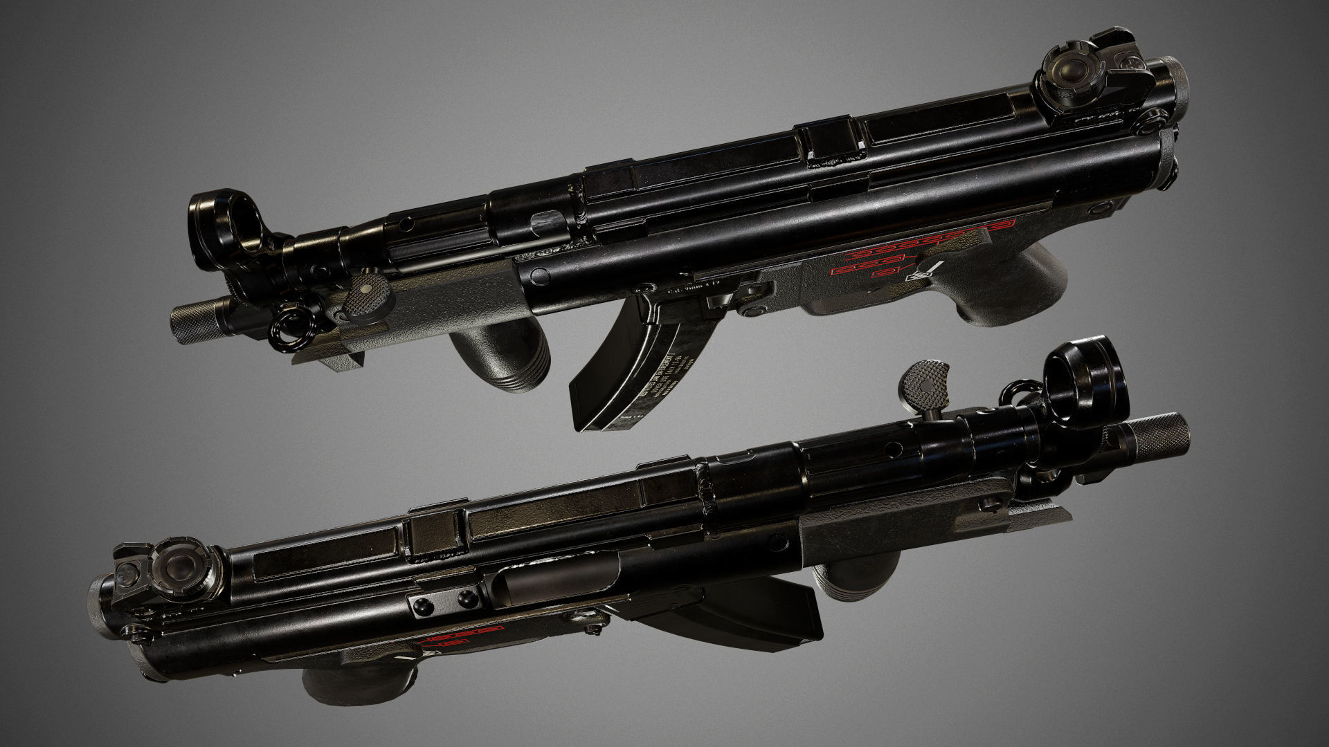 HK MP5K Low-poly 3D model_6