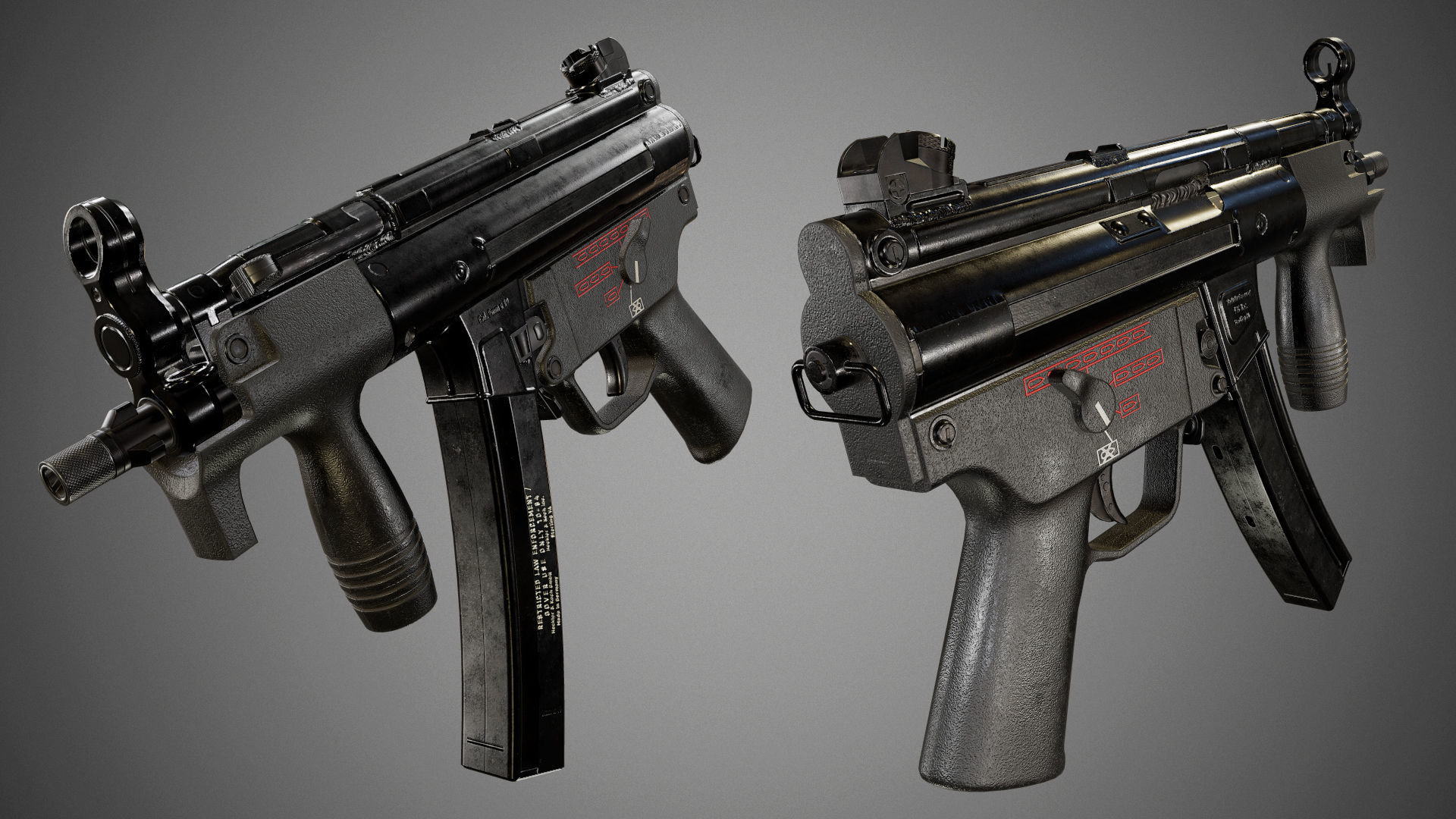 HK MP5K Low-poly 3D model_5