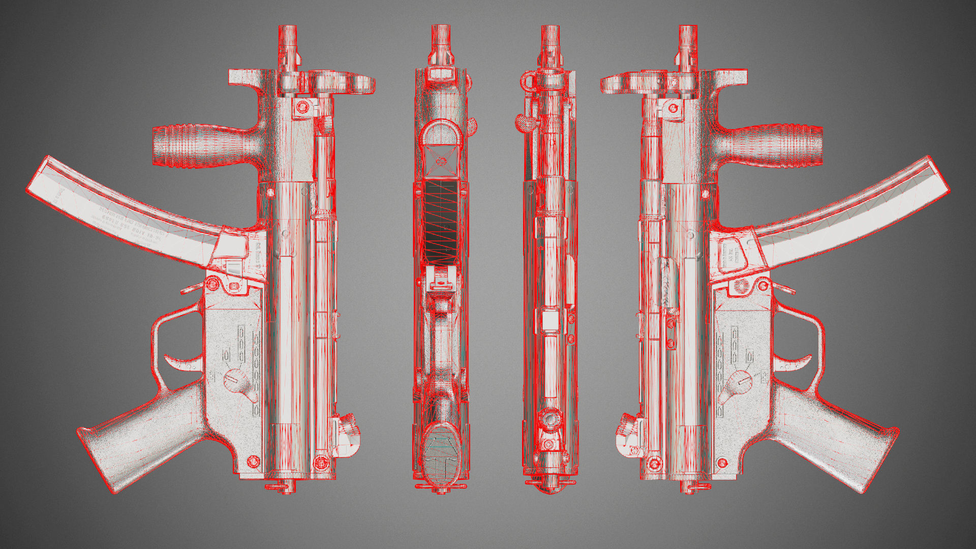 HK MP5K Low-poly 3D model_10