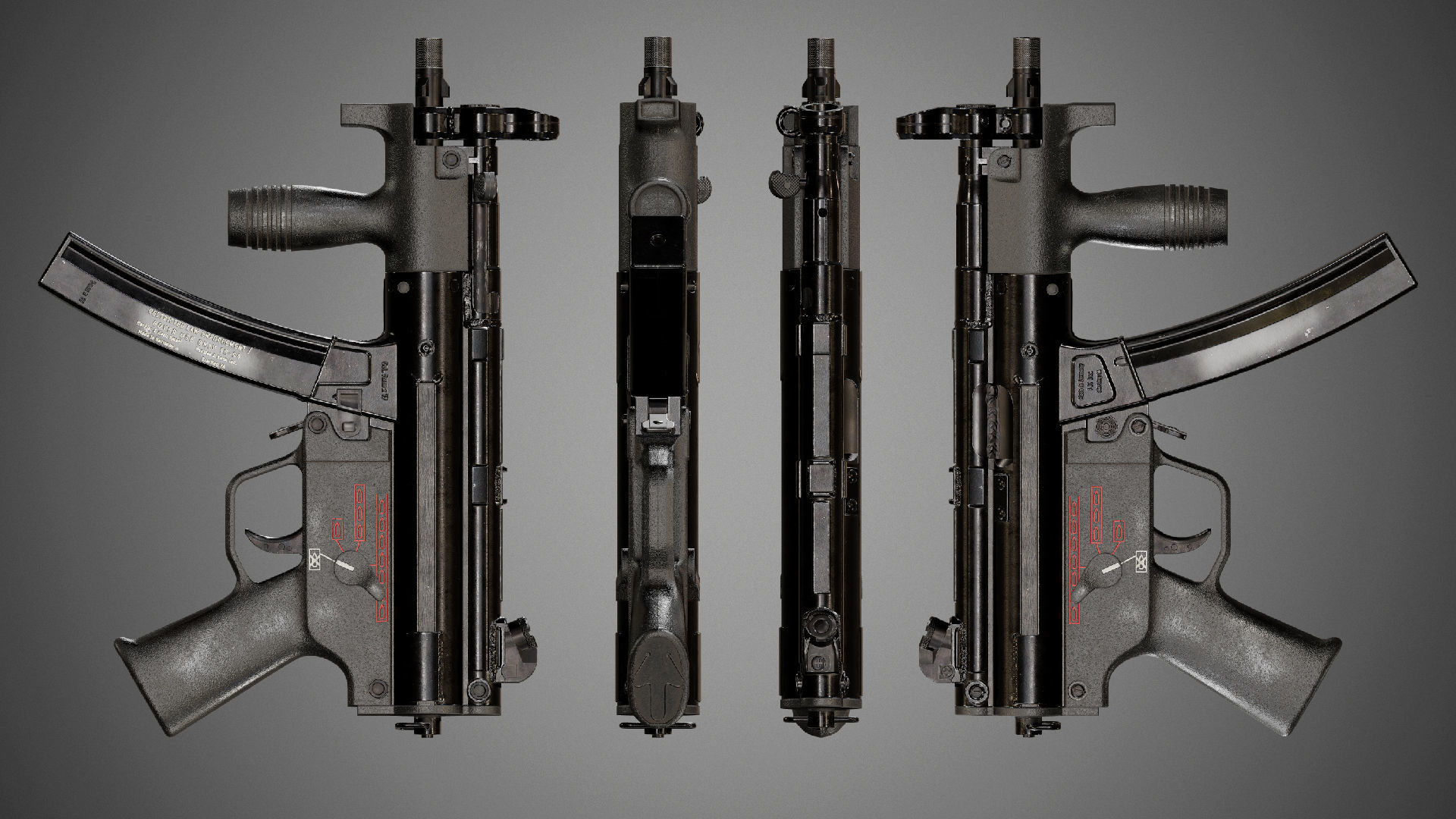 HK MP5K Low-poly 3D model_9