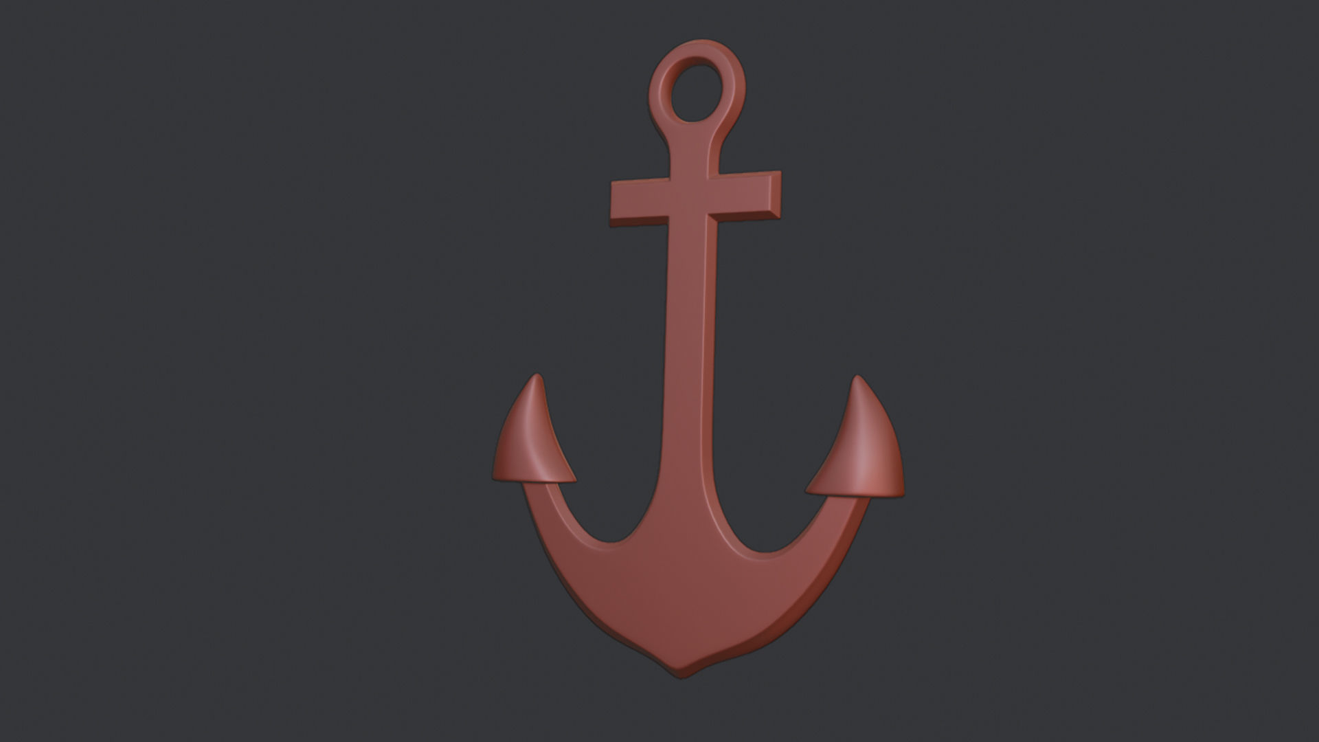 Sailing Anchor Low Poly 3D Model Low-poly 3D model_2