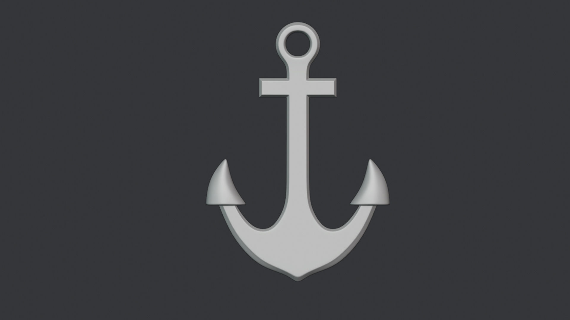Sailing Anchor Low Poly 3D Model Low-poly 3D model_3