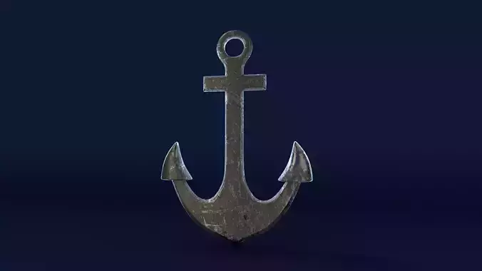 Sailing Anchor Low Poly 3D Model