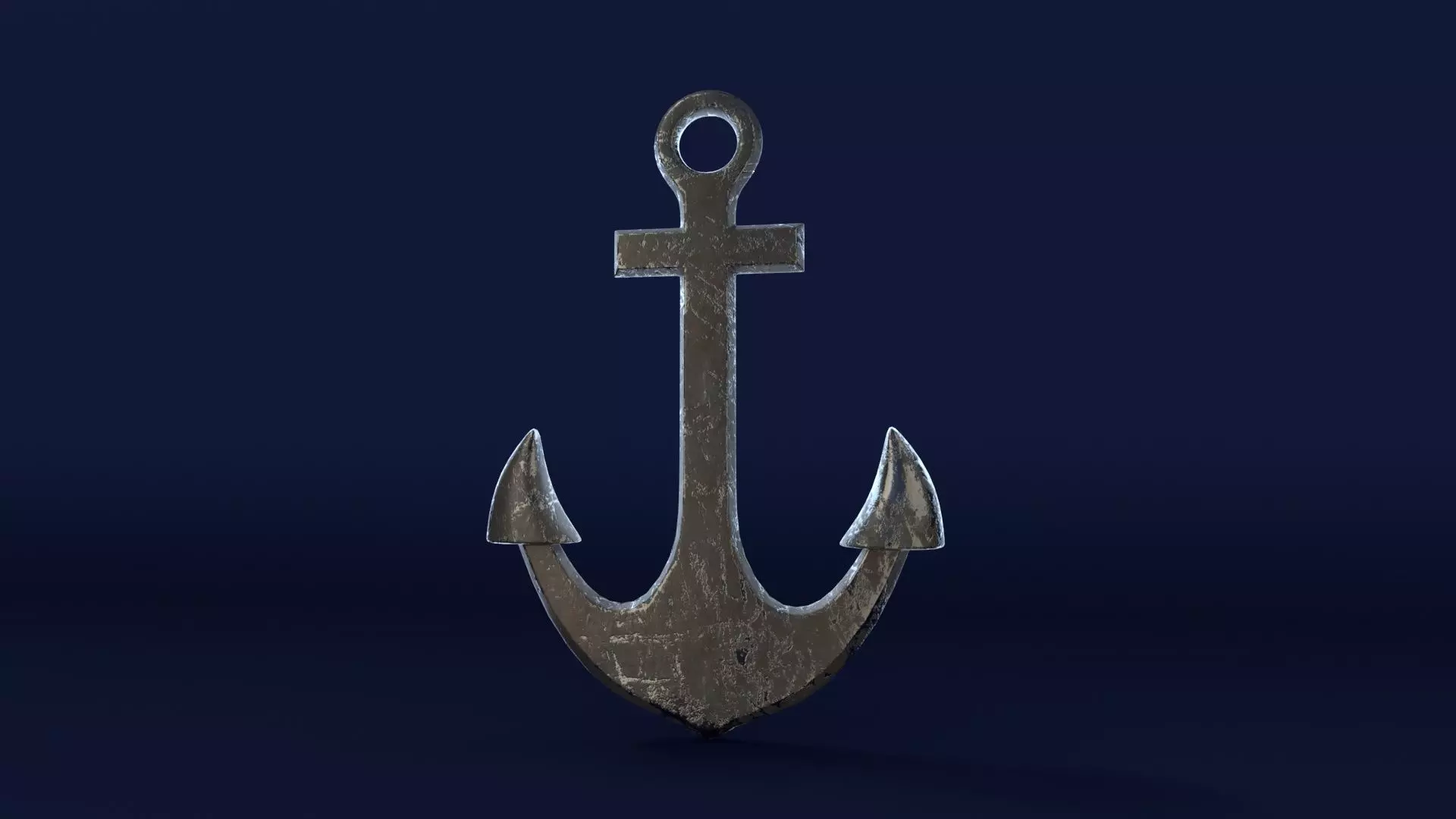Sailing Anchor Low Poly 3D Model Low-poly 3D model_0