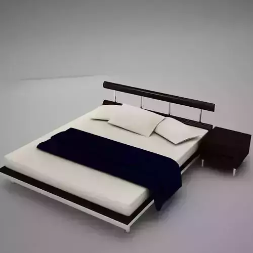 B3dedroom bed and nightstand