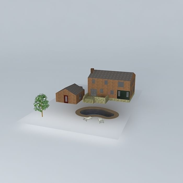 Fully Furnished House Free 3D model_1