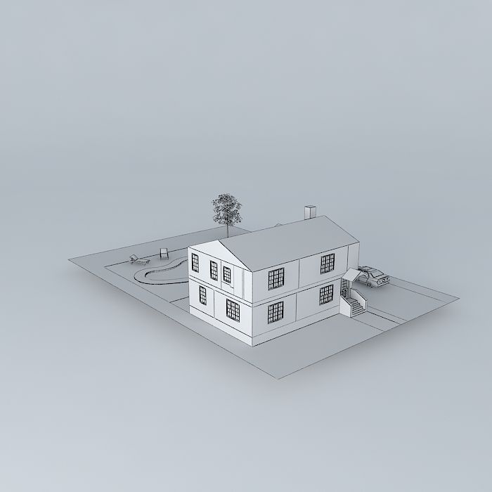 Fully Furnished House Free 3D model_3