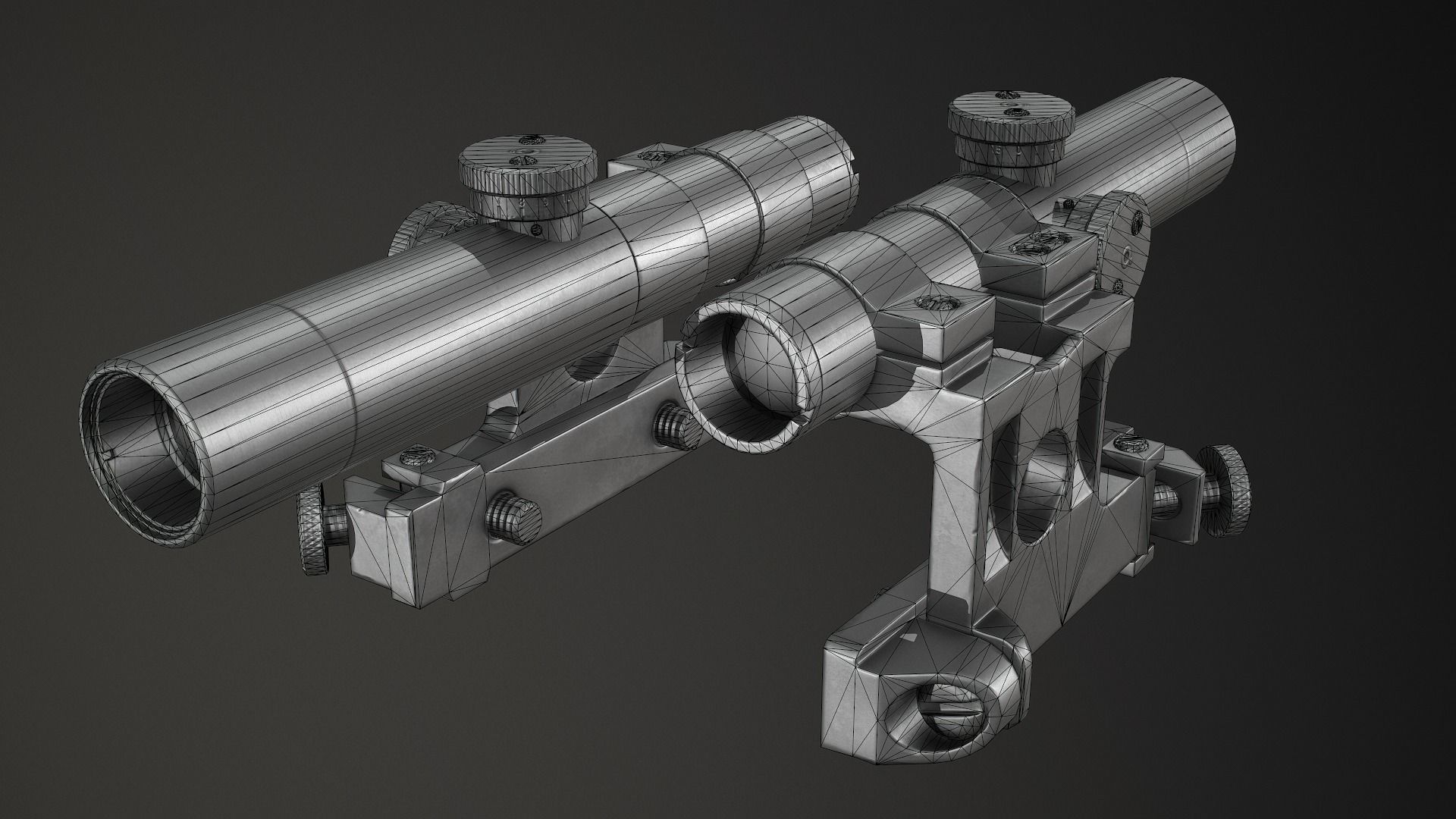 PBR PU Scope Low-poly 3D model_7