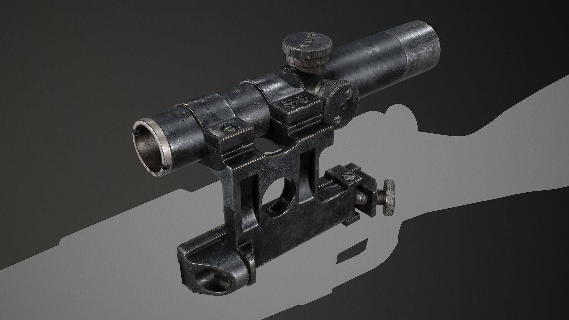 PBR PU Scope Low-poly 3D model_2