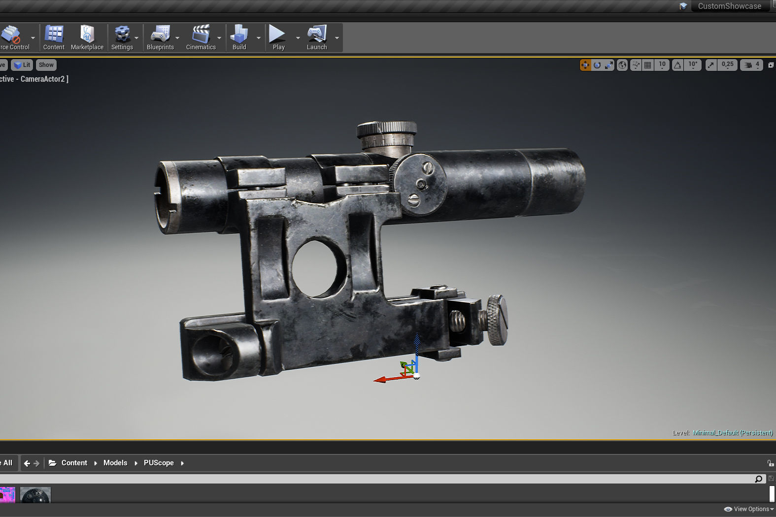 PBR PU Scope Low-poly 3D model_10