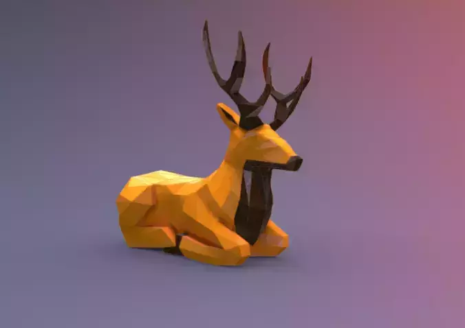Lazy Deer Low Poly