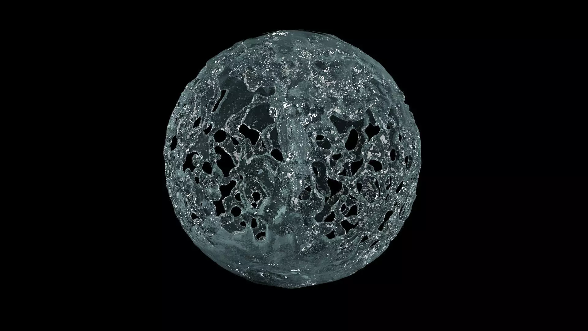 Real flow animated sphere 3D model_0