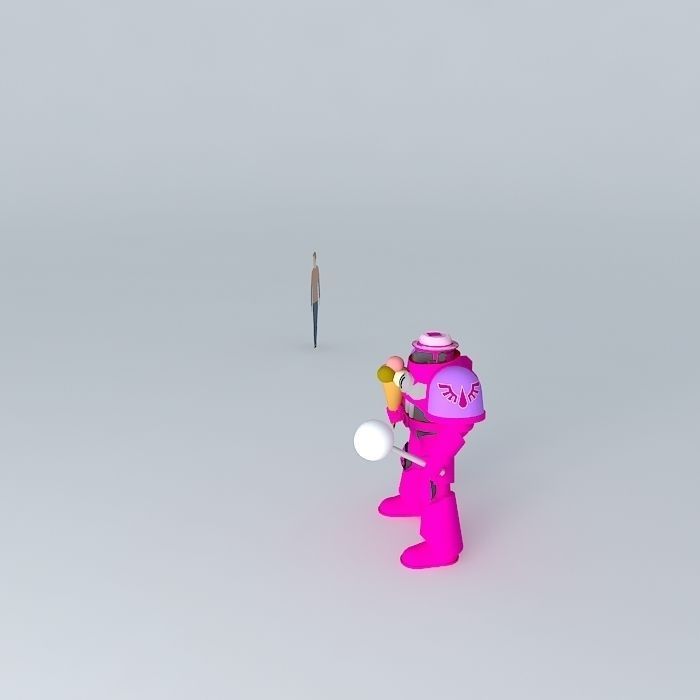 pink space marine Free 3D model_2