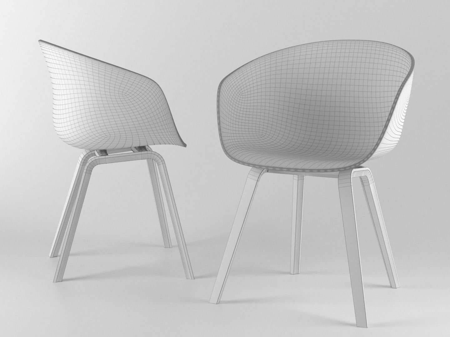 HAY aac22 chair 3D model_3