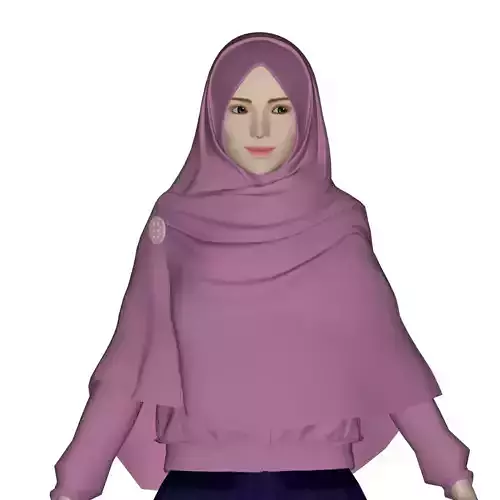 Hijab Model 1 shawl with pattern