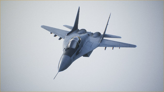 Fully Animated Jet Fighter mig29a Low-poly 3D model