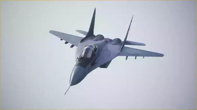 Fully Animated Jet Fighter mig29a Low-poly 3D model