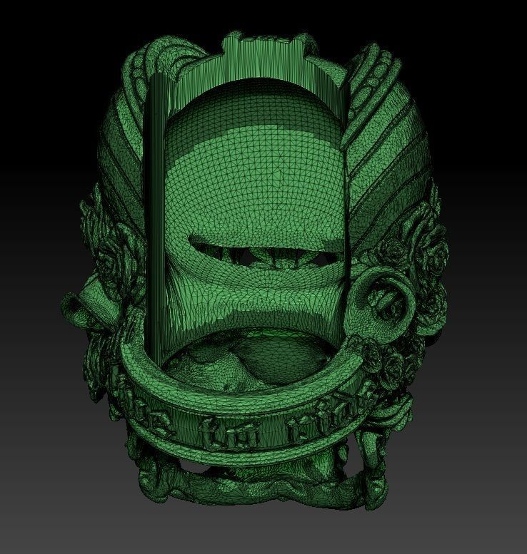 Live to Ride Skull Crown Ring 3D print model_9