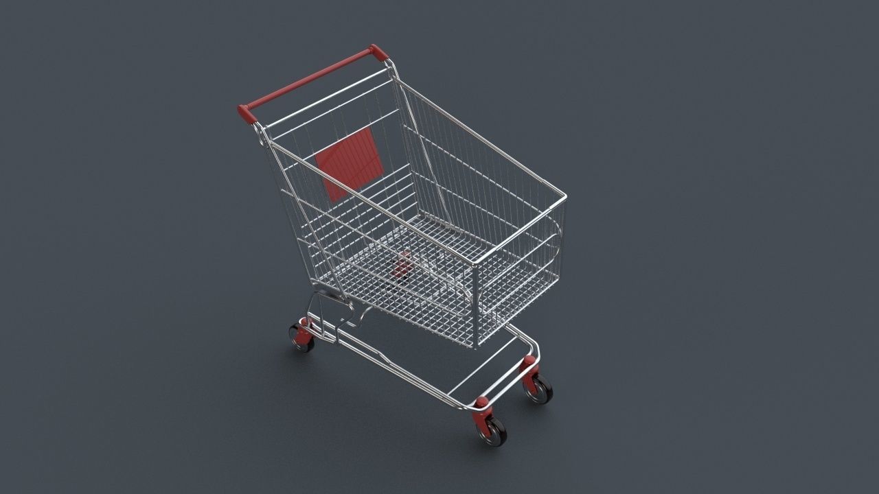 SUPERMARKET TROLLEY 3D model_1