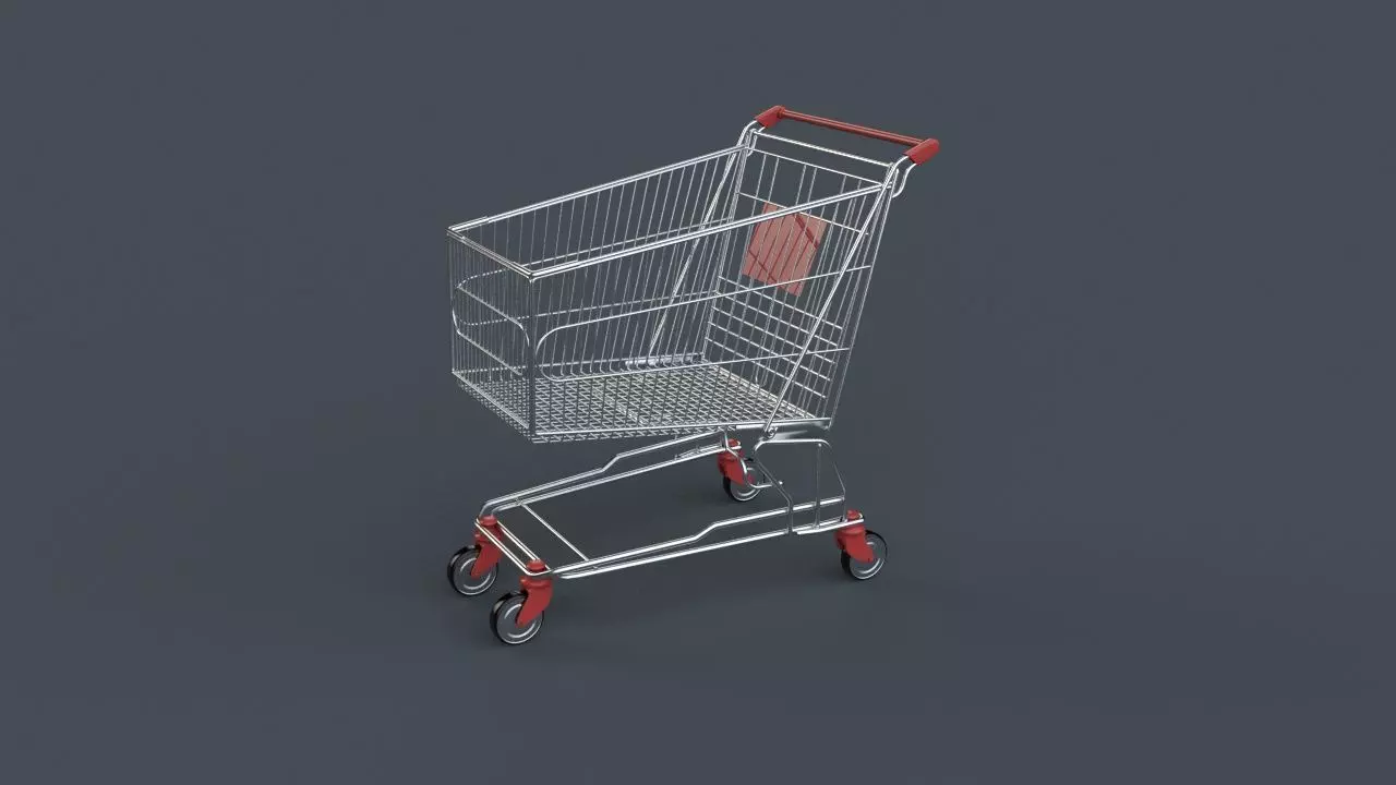 SUPERMARKET TROLLEY 3D model_0