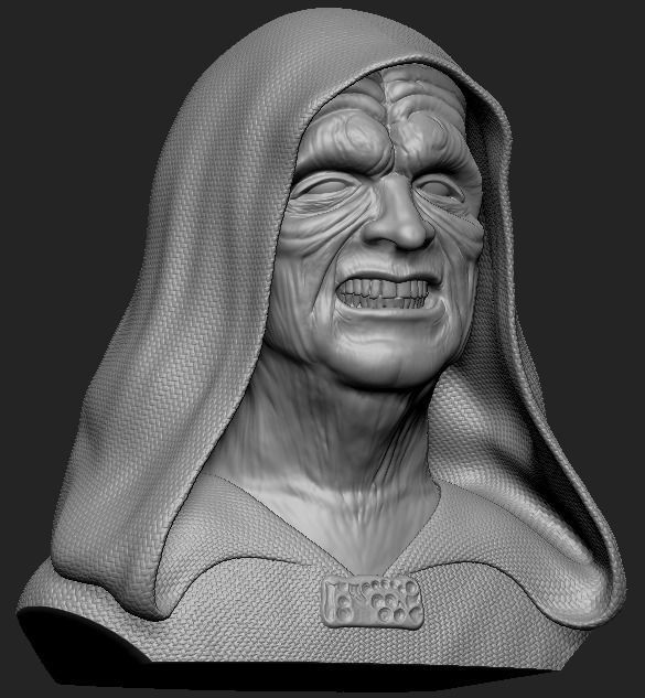 Palpatine Darth Sidious Bust 3D print model_2