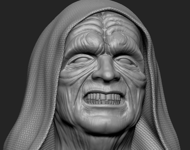 Palpatine Darth Sidious Bust 3D print model_1