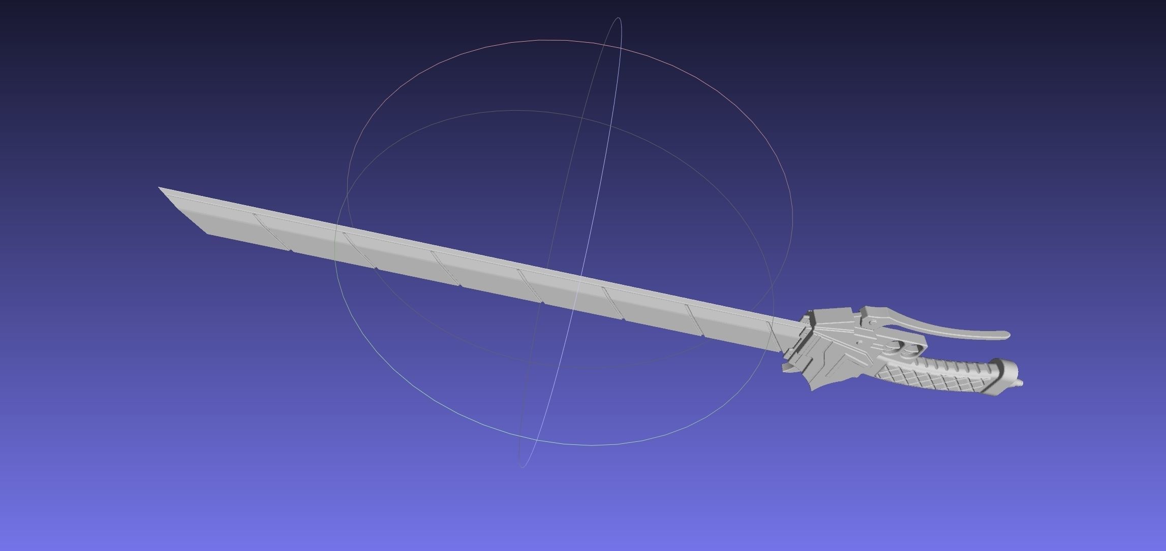 Attack On Titan Sword Basic Printable Replica 3D print model_9