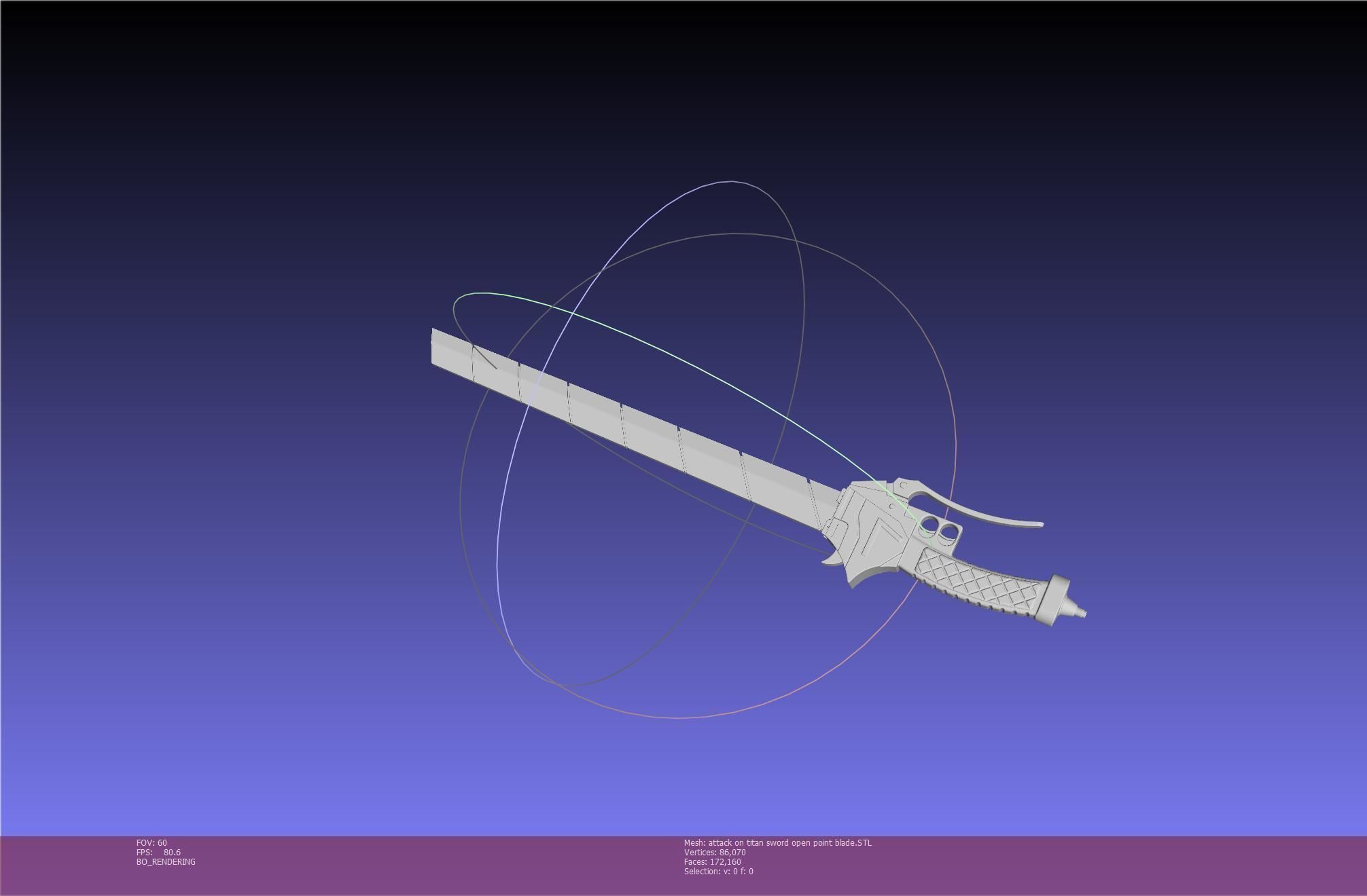 Attack On Titan Sword Basic Printable Replica 3D print model_67