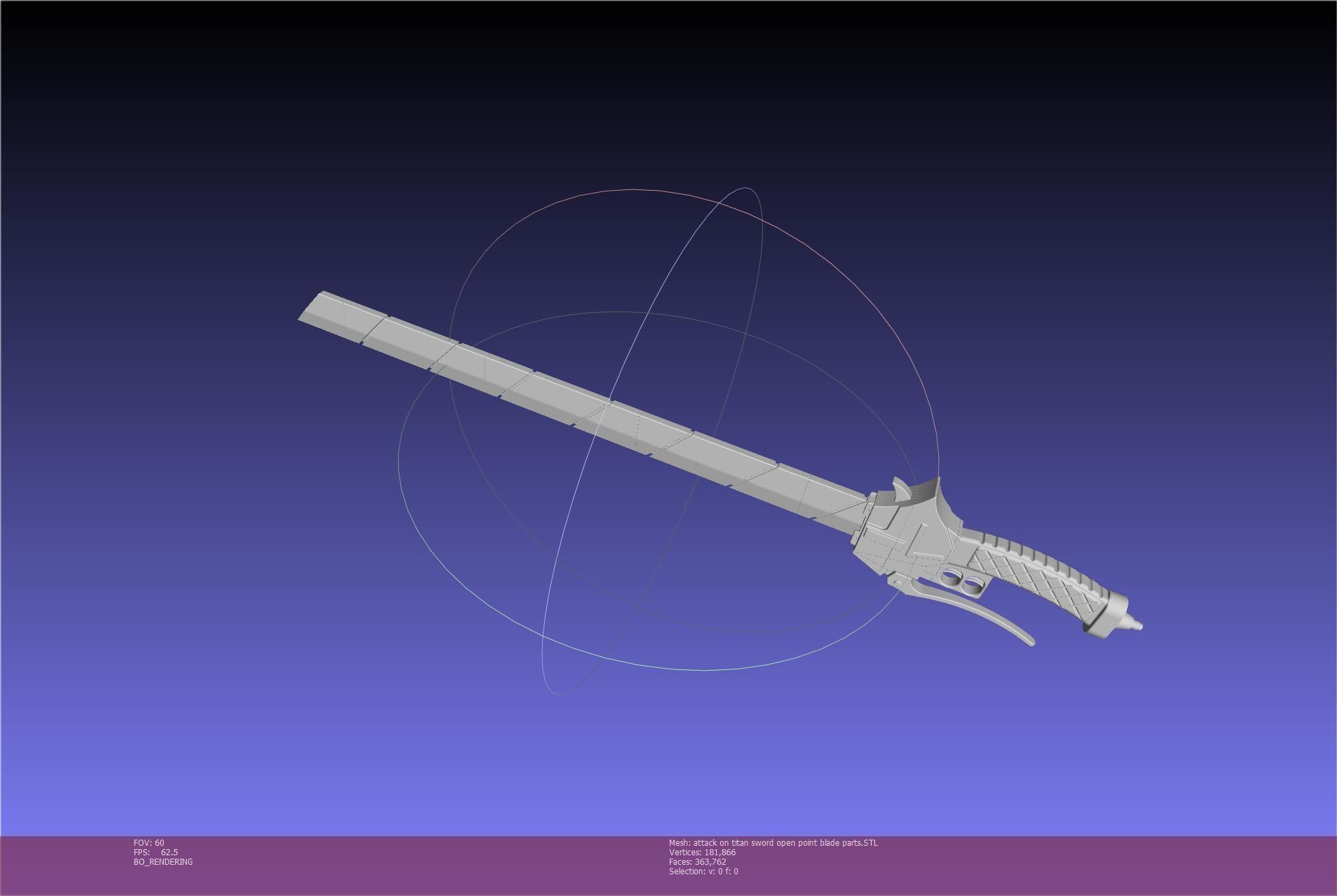 Attack On Titan Sword Basic Printable Replica 3D print model_92