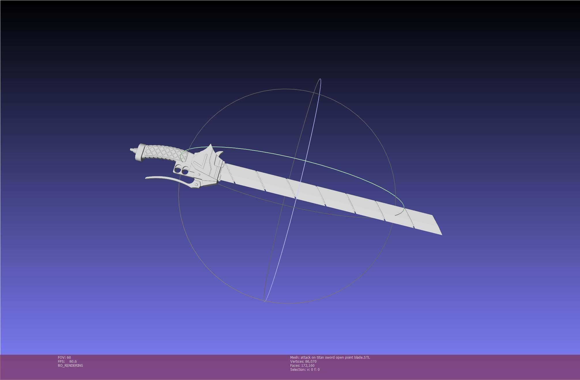 Attack On Titan Sword Basic Printable Replica 3D print model_54