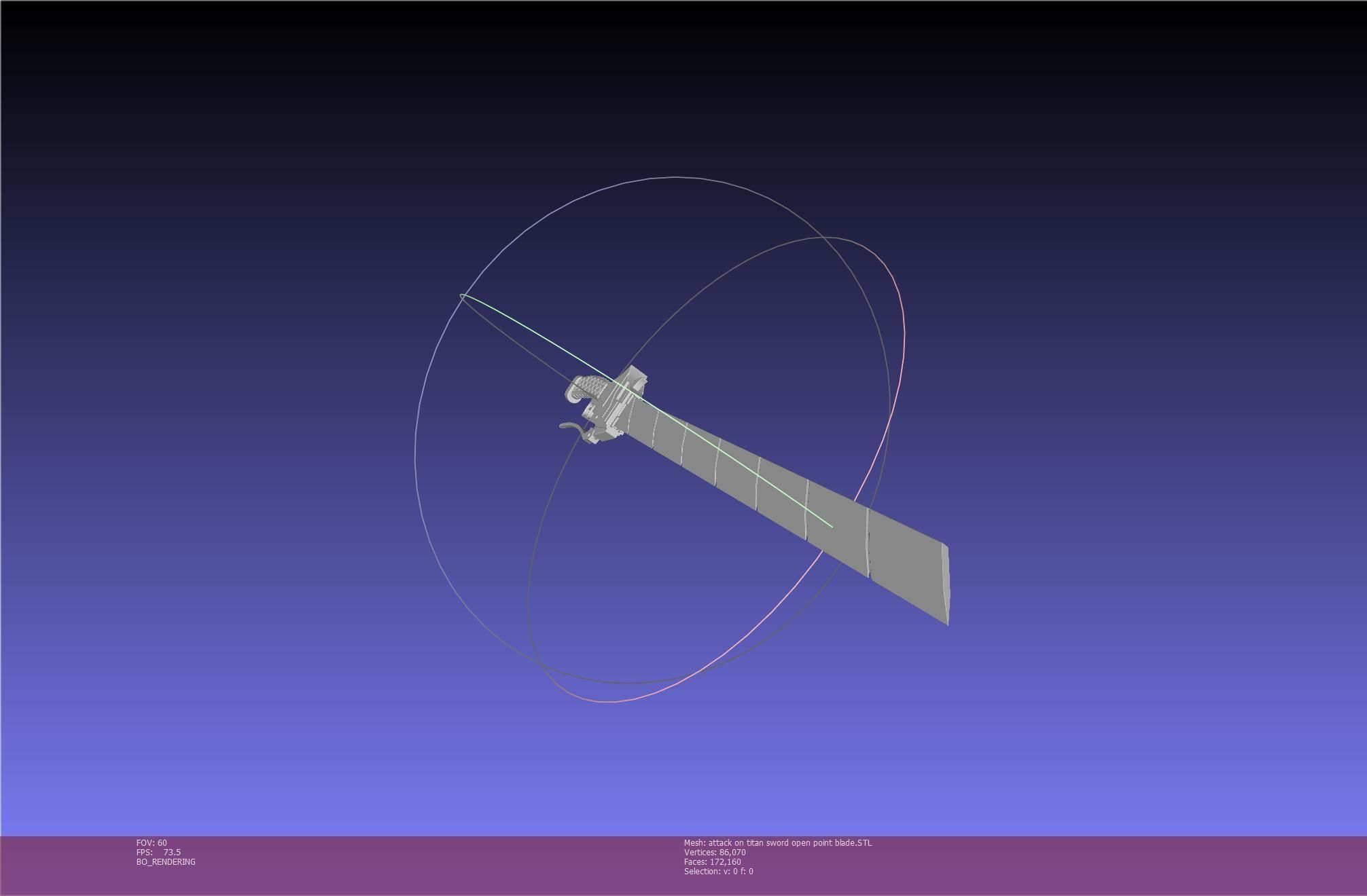 Attack On Titan Sword Basic Printable Replica 3D print model_71