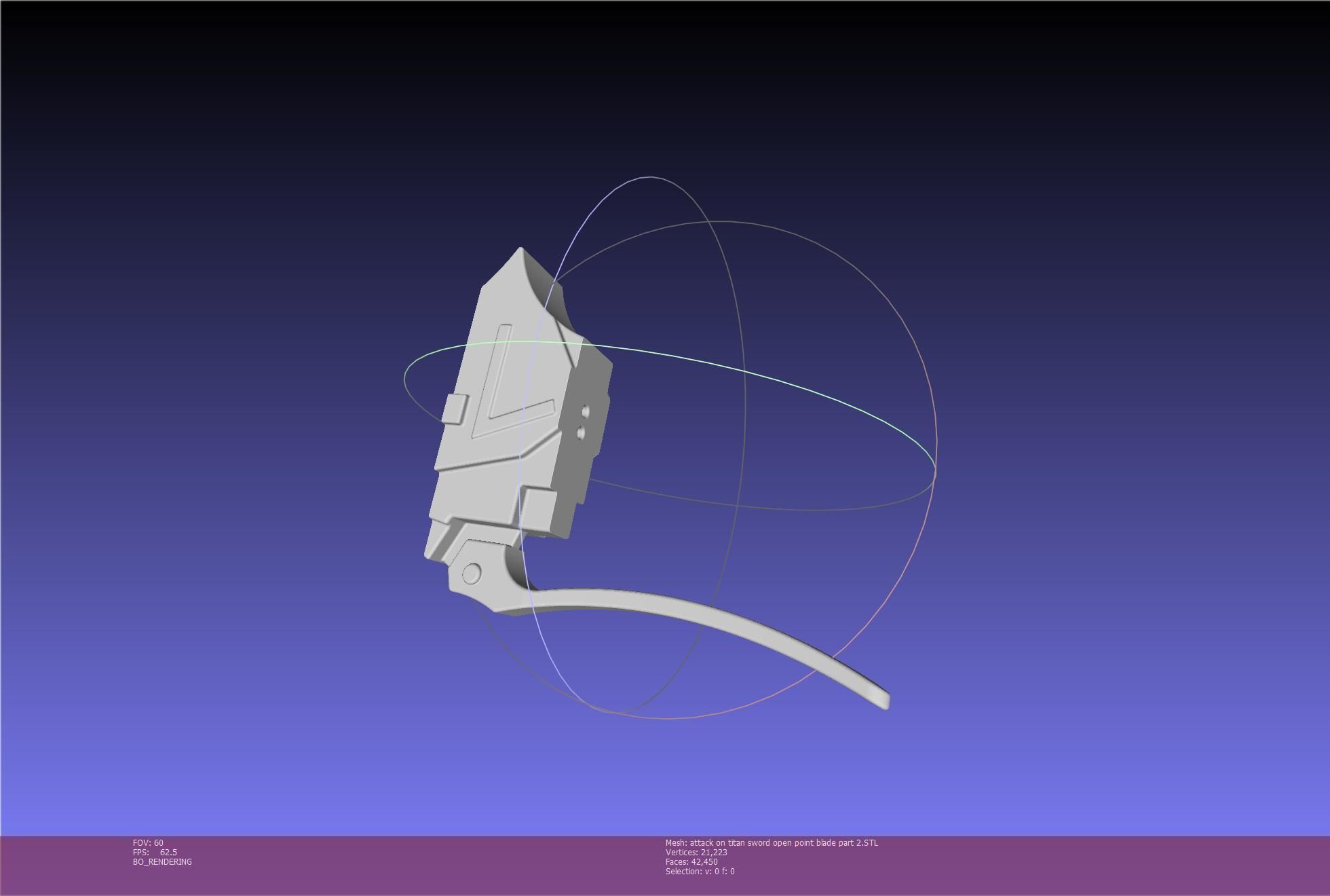 Attack On Titan Sword Basic Printable Replica 3D print model_128