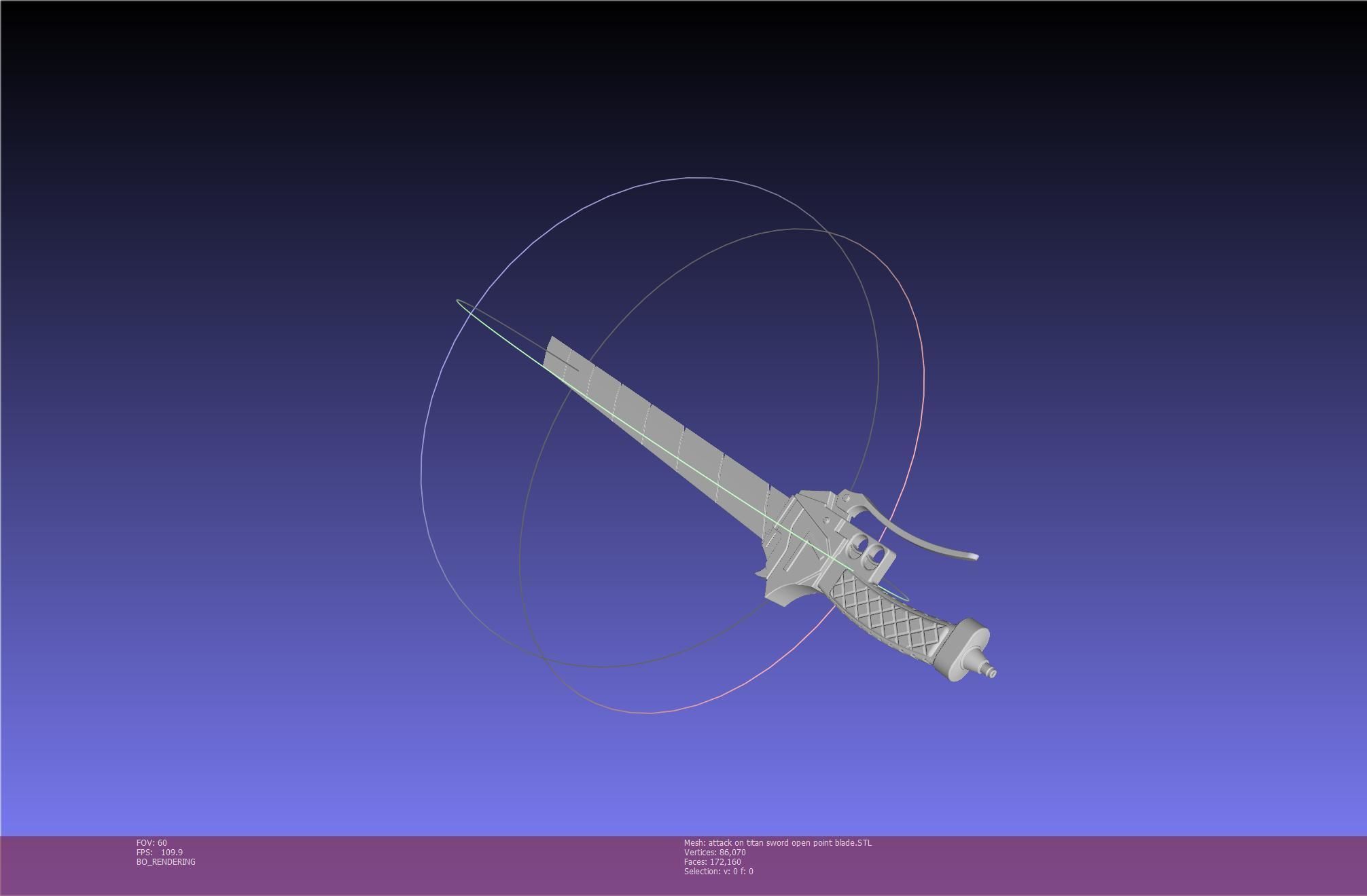 Attack On Titan Sword Basic Printable Replica 3D print model_68