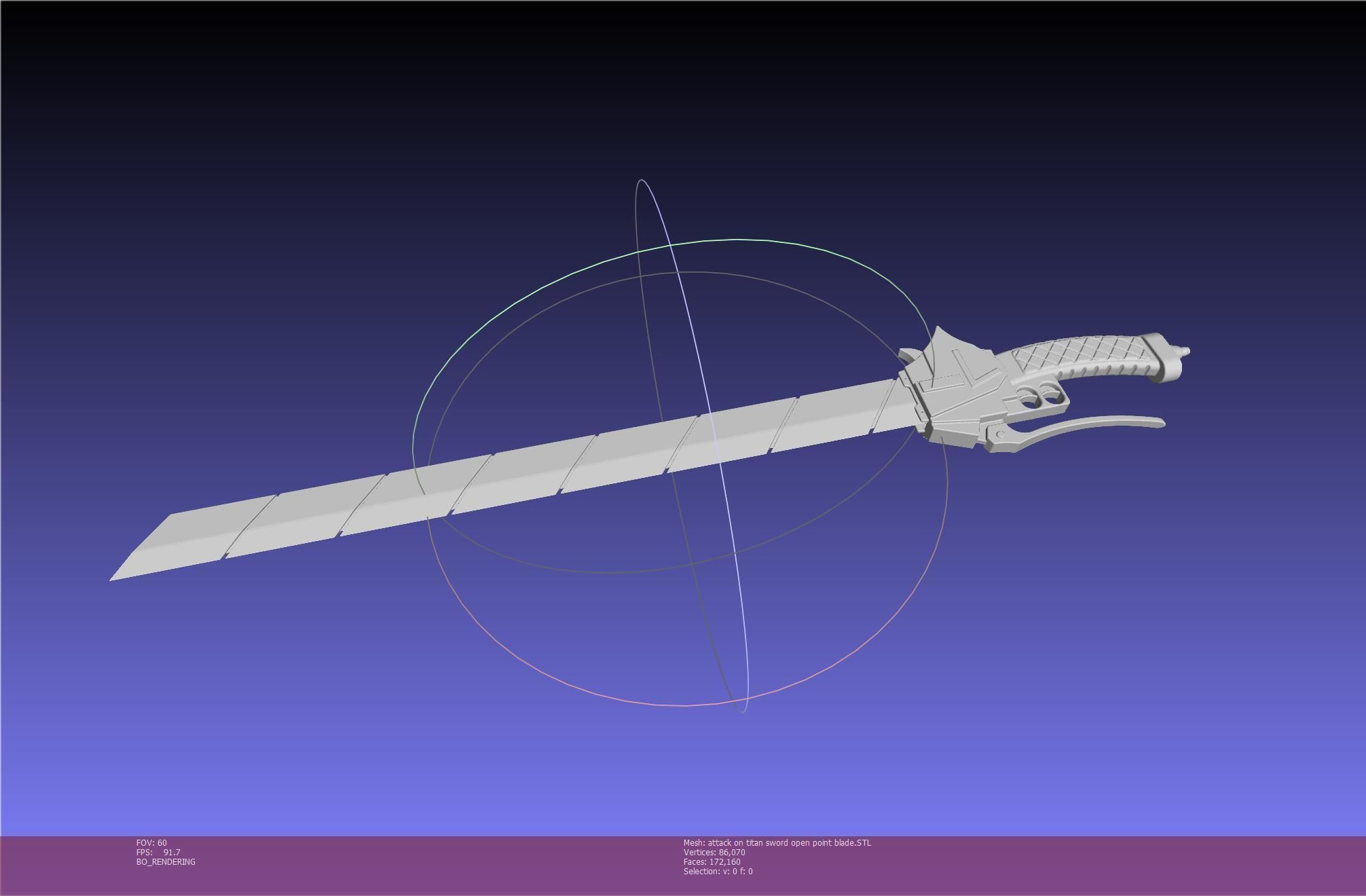 Attack On Titan Sword Basic Printable Replica 3D print model_79