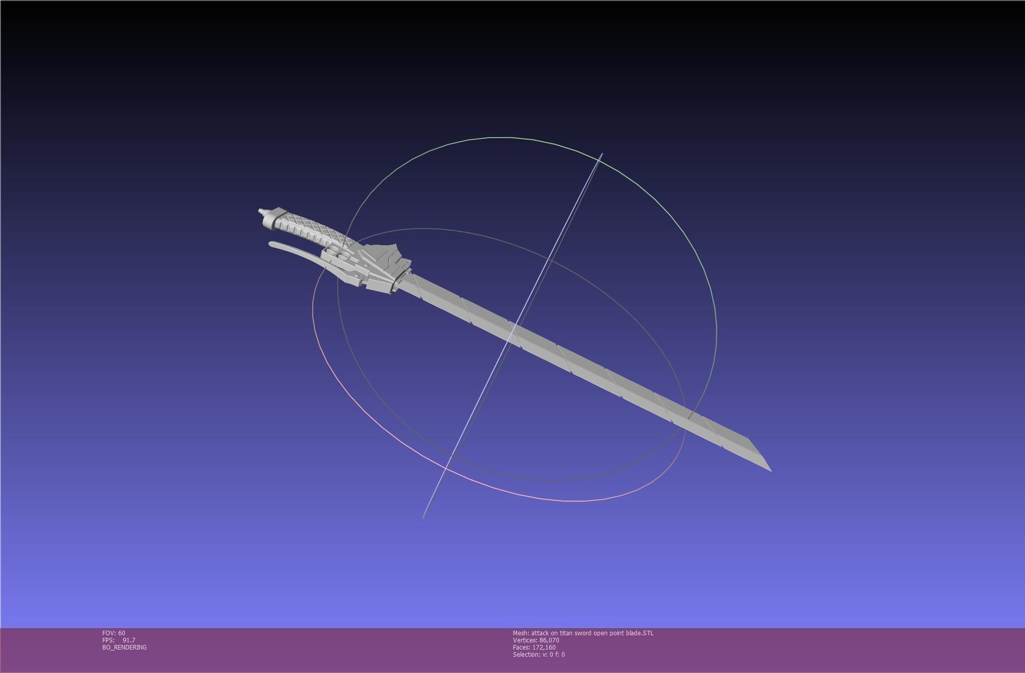 Attack On Titan Sword Basic Printable Replica 3D print model_63
