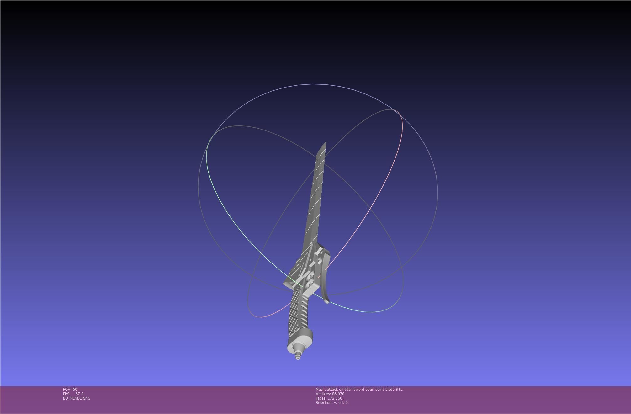 Attack On Titan Sword Basic Printable Replica 3D print model_69
