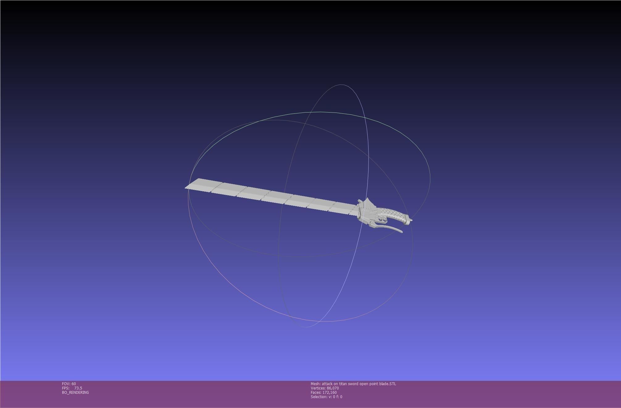Attack On Titan Sword Basic Printable Replica 3D print model_87