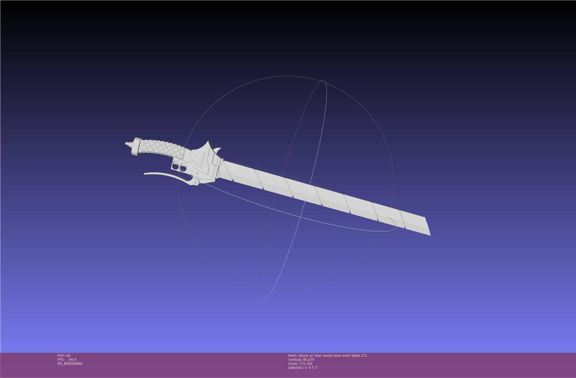 Attack On Titan Sword Basic Printable Replica 3D print model_55