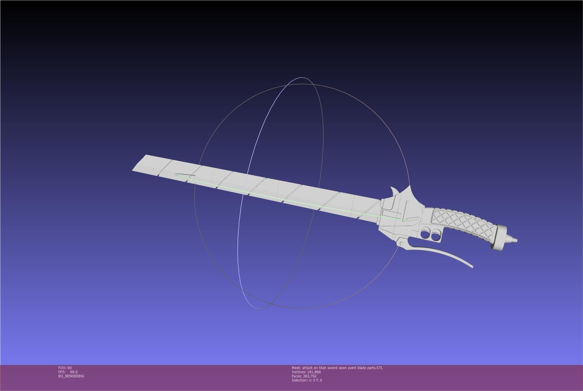 Attack On Titan Sword Basic Printable Replica 3D print model_91