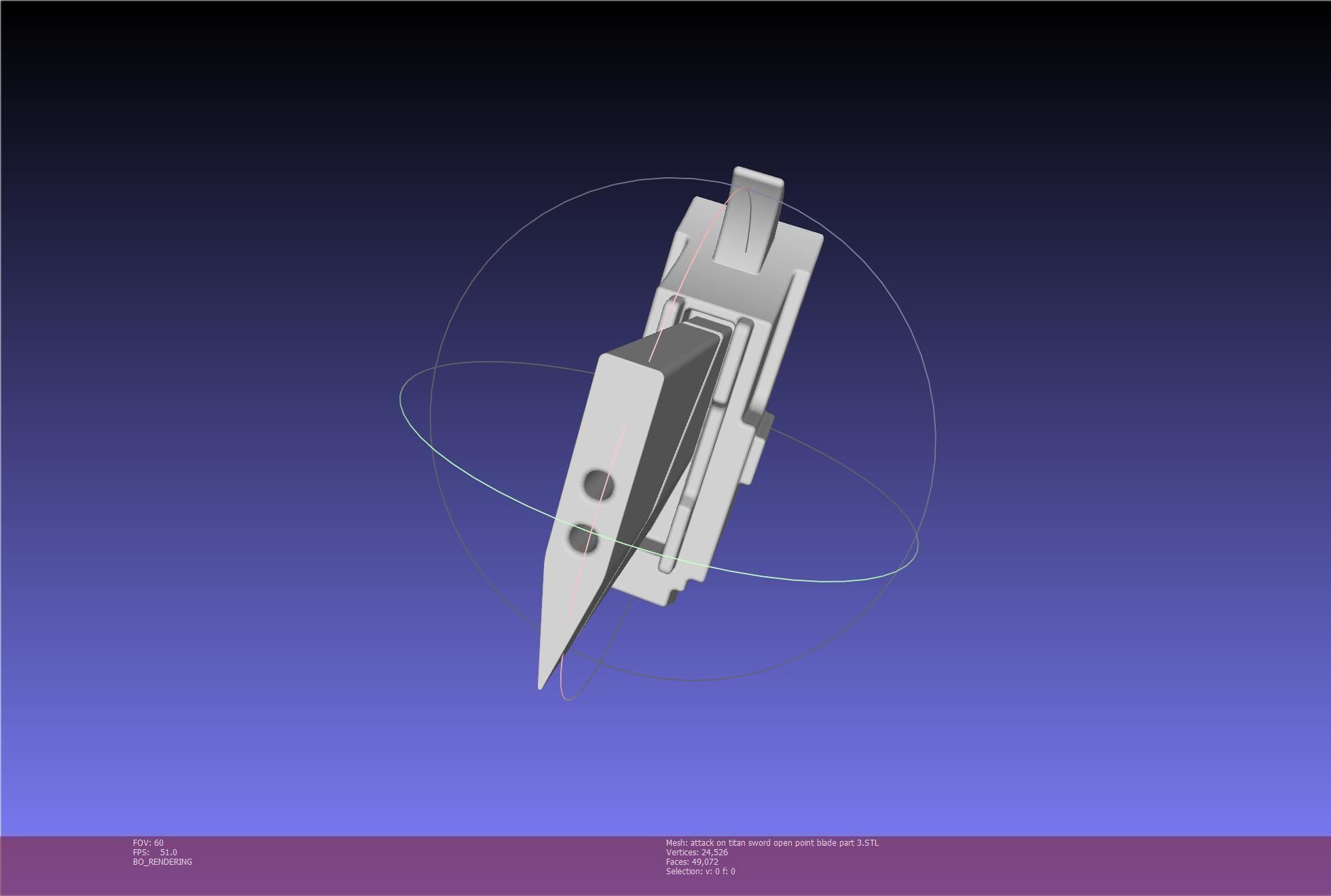 Attack On Titan Sword Basic Printable Replica 3D print model_111